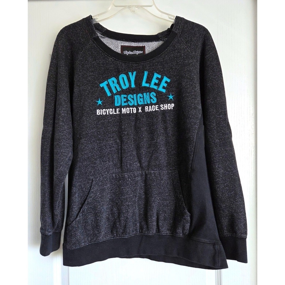 Troy Lee Designs Sweatshirt Race Shop Charcoal Grey Pullover Sz L